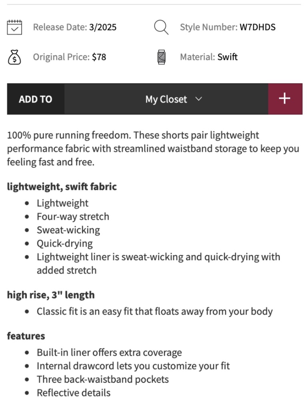 Lululemon Fast and Free - Red Glow - Picture 3 of 6